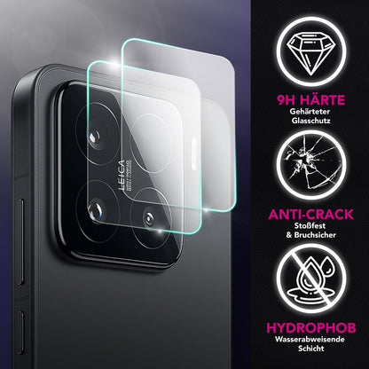 NALIA 2x Kameraschutzglas für Xiaomi 15 – Linsenschutz 9H & Case-Friendly – FOCUS.X2 MAX (HD-Echtglas Transparent) – Marke aus Berlin