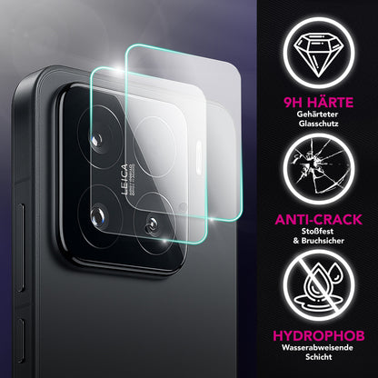 NALIA 2x Kameraschutzglas für Xiaomi 15 – Linsenschutz 9H & Case-Friendly – FOCUS.X2 MAX (HD-Echtglas Transparent) – Marke aus Berlin