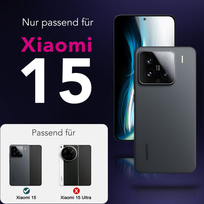 NALIA 2x Kameraschutzglas für Xiaomi 15 – Linsenschutz 9H & Case-Friendly – FOCUS.X2 MAX (HD-Echtglas Transparent) – Marke aus Berlin