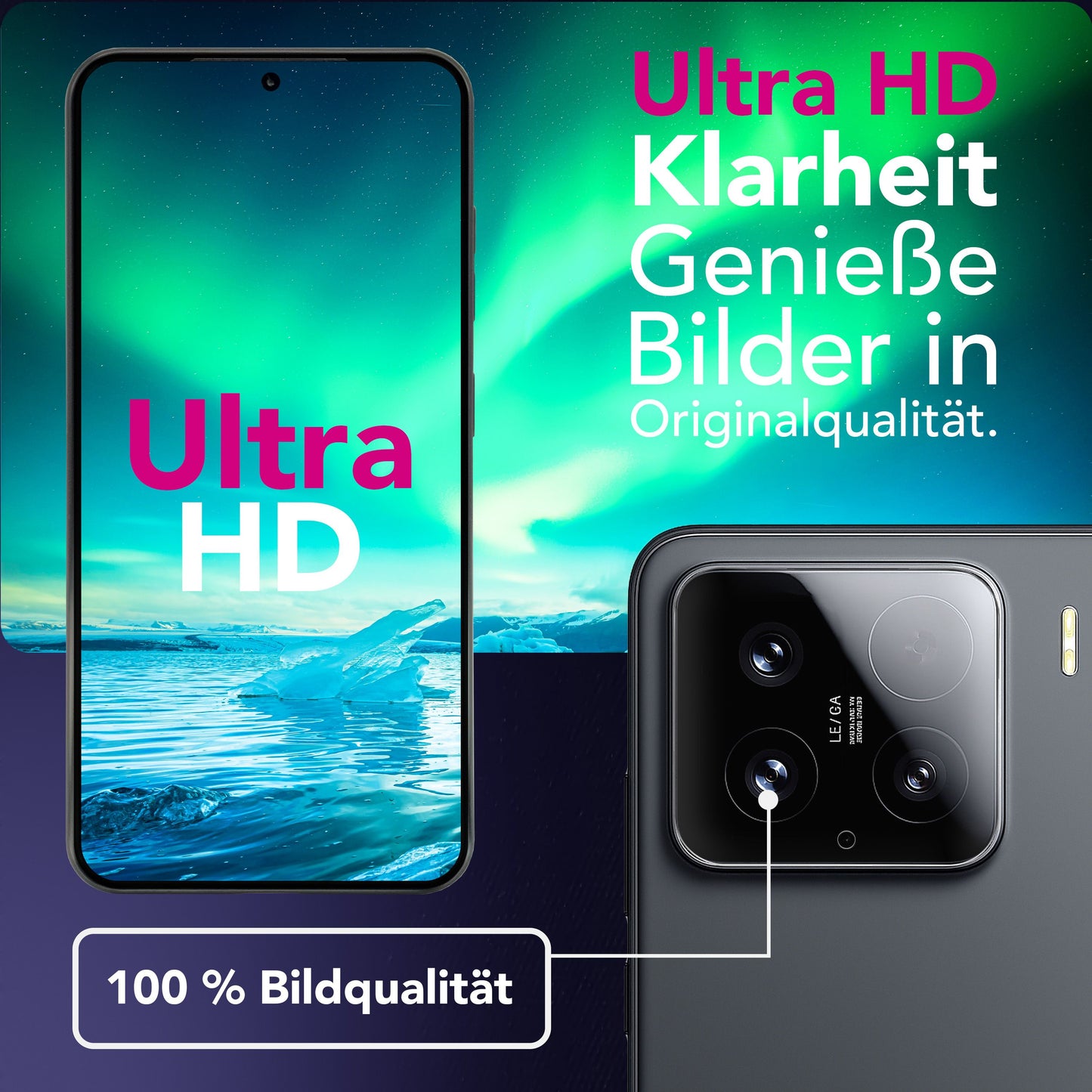 NALIA 2x Kameraschutzglas für Xiaomi 15 – Linsenschutz 9H & Case-Friendly – FOCUS.X2 MAX (HD-Echtglas Transparent) – Marke aus Berlin
