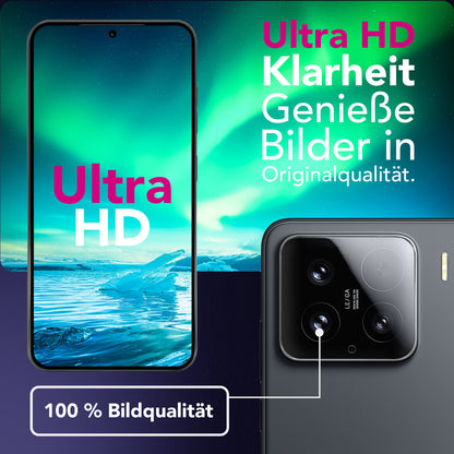 NALIA 2x Kameraschutzglas für Xiaomi 15 – Linsenschutz 9H & Case-Friendly – FOCUS.X2 MAX (HD-Echtglas Transparent) – Marke aus Berlin