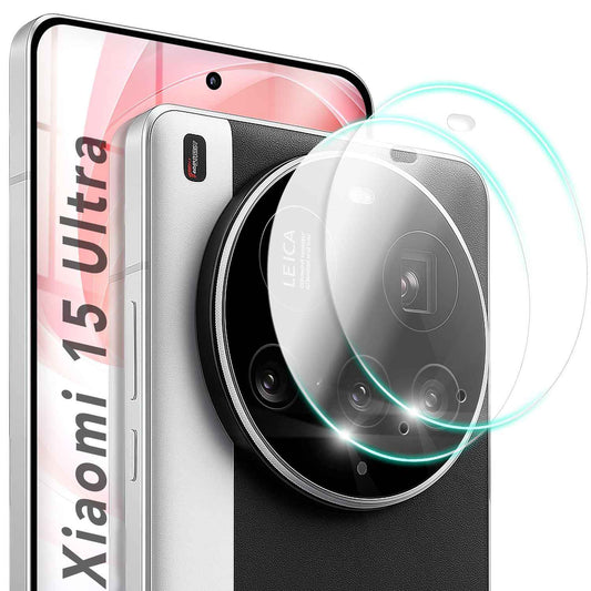 NALIA 2x Kameraschutzglas für Xiaomi 15 Ultra – Linsenschutz 9H & Case-Friendly – FOCUS.X2 MAX (HD-Echtglas Transparent) – Marke aus Berlin