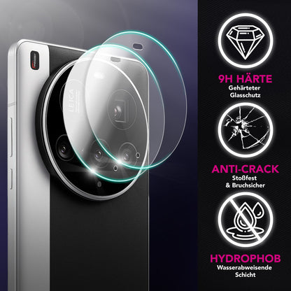 NALIA 2x Kameraschutzglas für Xiaomi 15 Ultra – Linsenschutz 9H & Case-Friendly – FOCUS.X2 MAX (HD-Echtglas Transparent) – Marke aus Berlin