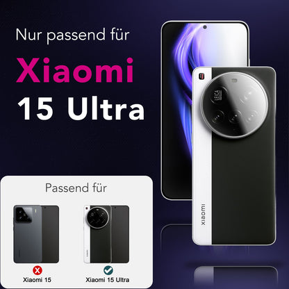 NALIA 2x Kameraschutzglas für Xiaomi 15 Ultra – Linsenschutz 9H & Case-Friendly – FOCUS.X2 MAX (HD-Echtglas Transparent) – Marke aus Berlin