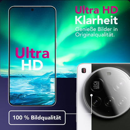 NALIA 2x Kameraschutzglas für Xiaomi 15 Ultra – Linsenschutz 9H & Case-Friendly – FOCUS.X2 MAX (HD-Echtglas Transparent) – Marke aus Berlin
