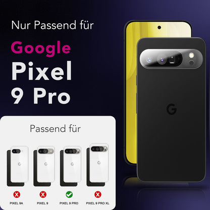 NALIA 2x Kameraschutzglas für Google Pixel 9 Pro – Linsenschutz 9H & Case-Friendly – FOCUS.X2 MAX (HD-Echtglas Transparent) – Marke aus Berlin