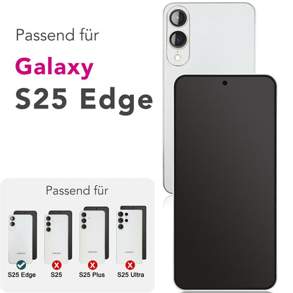 NALIA Blickschutzglas für Samsung Galaxy S25 Edge – Härte 9H & Robust – ANTISPYX (Privacy Full-Cover) – Marke aus Berlin