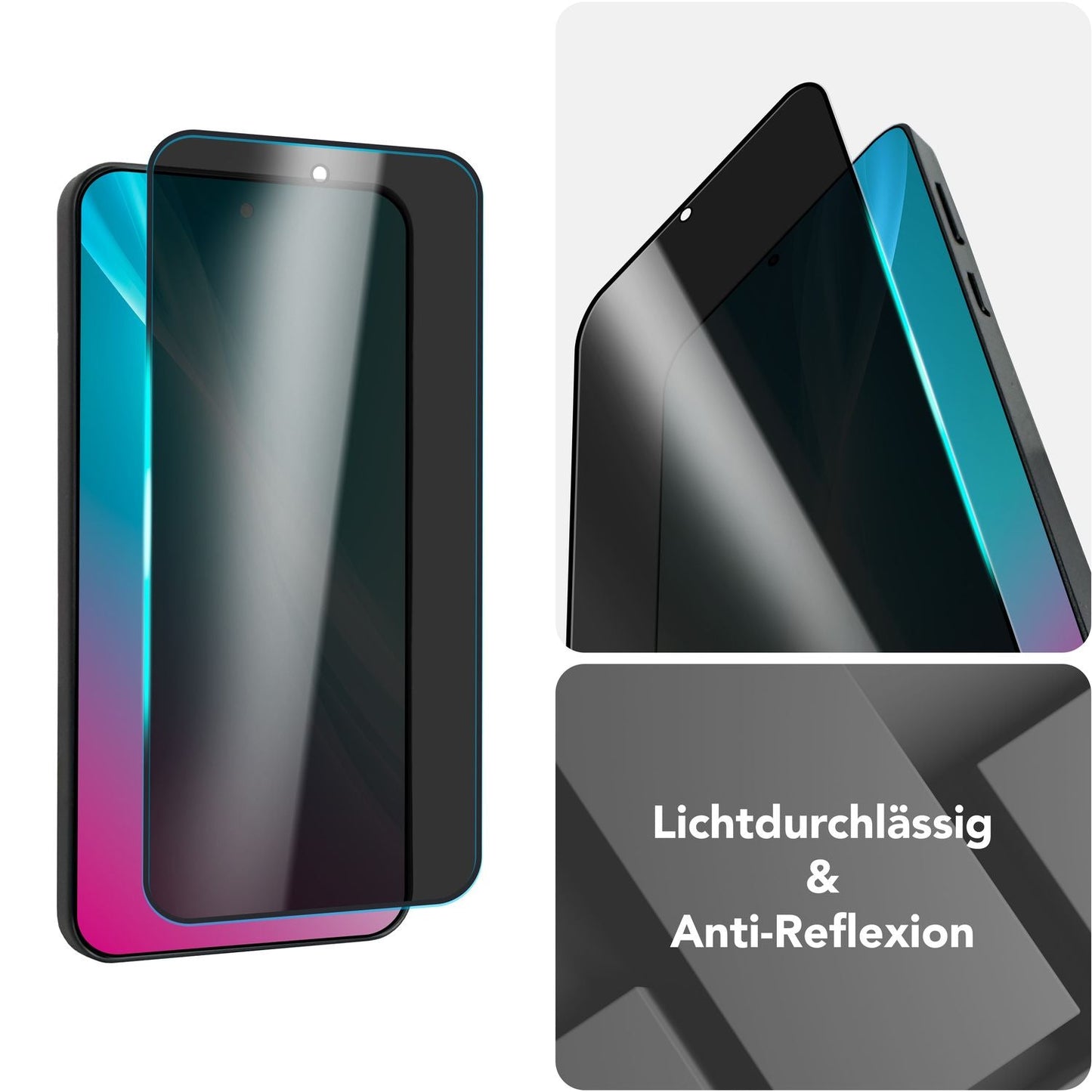 NALIA Blickschutzglas für Samsung Galaxy S25 Edge – Härte 9H & Robust – ANTISPYX (Privacy Full-Cover) – Marke aus Berlin