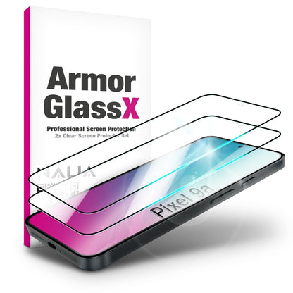 NALIA 2x Schutzglas für Google Pixel 9a – Full-Screen Schutz 9H & Hüllenfreundlich – ARMORGLASSX (Display Glasfolie Transparent & 9H Härte) – Marke aus Berlin