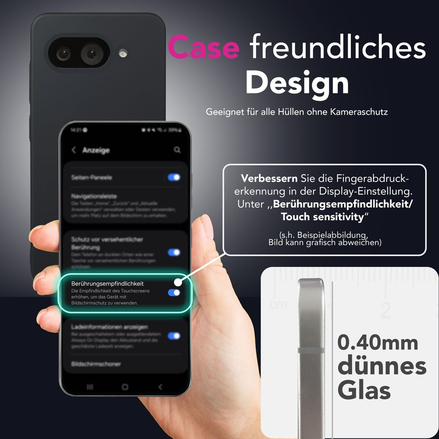 NALIA 2x Schutzglas für Google Pixel 9a – Full-Screen Schutz 9H & Hüllenfreundlich – ARMORGLASSX (Display Glasfolie Transparent & 9H Härte) – Marke aus Berlin