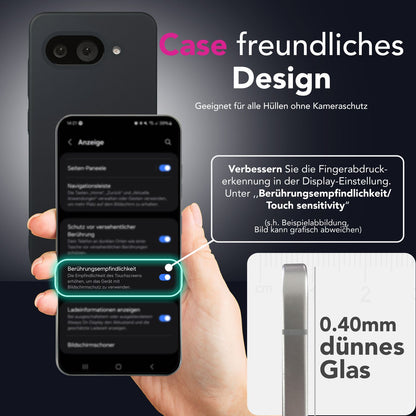 NALIA 2x Schutzglas für Google Pixel 9a – Full-Screen Schutz 9H & Hüllenfreundlich – ARMORGLASSX (Display Glasfolie Transparent & 9H Härte) – Marke aus Berlin