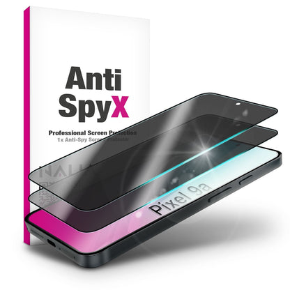 NALIA Blickschutzglas für Google Pixel 9a – Härte 9H & Robust – ANTISPYX (Privacy Full-Cover) – Marke aus Berlin
