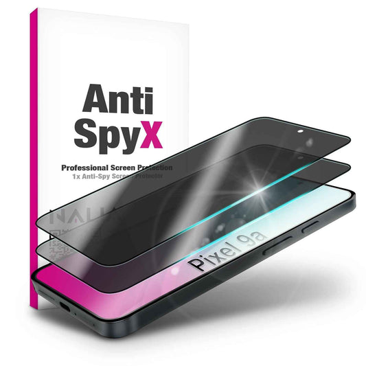 NALIA Blickschutzglas für Google Pixel 9a – Härte 9H & Robust – ANTISPYX (Privacy Full-Cover) – Marke aus Berlin
