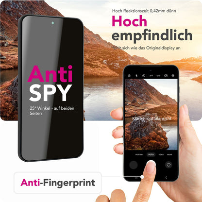 NALIA Blickschutzglas für Google Pixel 9 / 9 Pro – Härte 9H & Robust – ANTISPYX (Privacy Full-Cover) – Marke aus Berlin