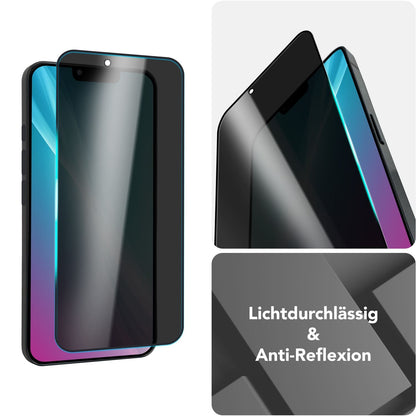NALIA Privacy Blickschutzglas für Apple iPhone 16e / 17e – Anti-Spy Displayschutz & 9H Härte – ANTISPYX (Case-Friendly Full-Cover) – Marke aus Berlin