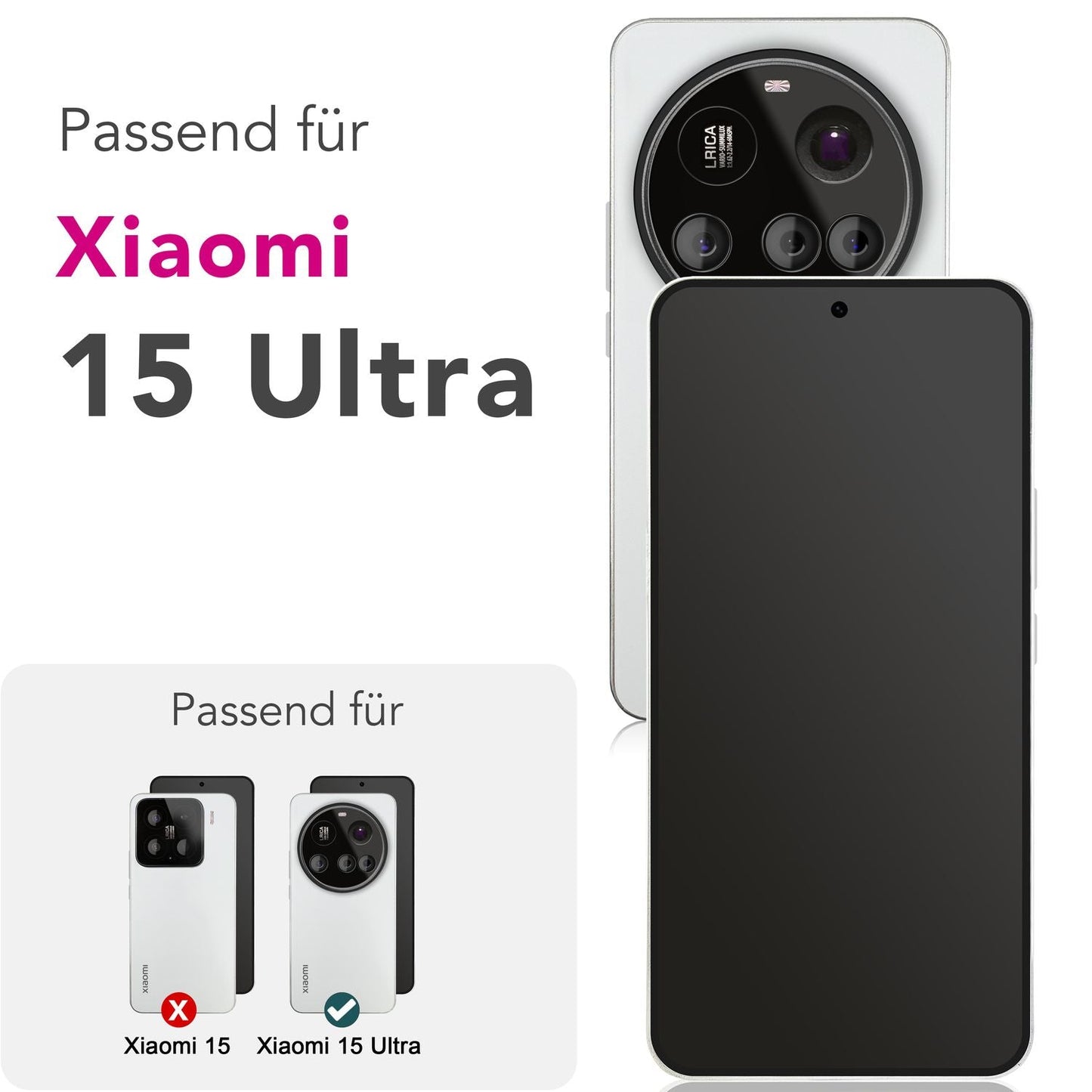 NALIA Blickschutzglas für Xiaomi 15 Ultra – Härte 9H & Robust – ANTISPYX (Privacy Full-Cover) – Marke aus Berlin
