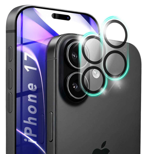 NALIA 2x Kameraschutzglas für iPhone 17 – Linsenschutz 9H & Case-Friendly – FOCUS.X2 MAX (HD-Echtglas Transparent) – Marke aus Berlin