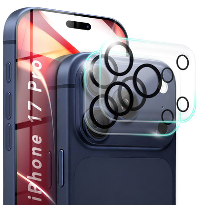NALIA 2x Kameraschutzglas für iPhone 17 Pro – Linsenschutz 9H & Case-Friendly – FOCUS.X2 MAX (HD-Echtglas Transparent) – Marke aus Berlin