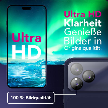 NALIA 2x Kameraschutzglas für iPhone 17 Pro Max – Linsenschutz 9H & Case-Friendly – FOCUS.X2 MAX (HD-Echtglas Transparent) – Marke aus Berlin