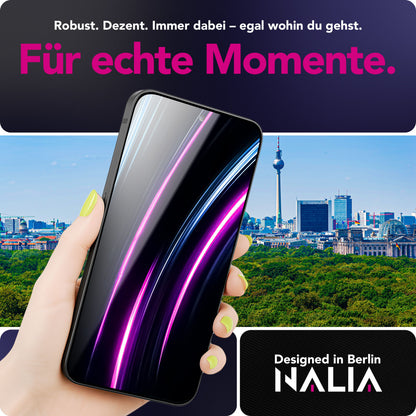 NALIA 2x Schutzglas für Samsung Galaxy S25 FE – Full-Screen Schutz 9H & Hüllenfreundlich – ARMORGLASSX (Display Glasfolie Transparent & 9H Härte) – Marke aus Berlin