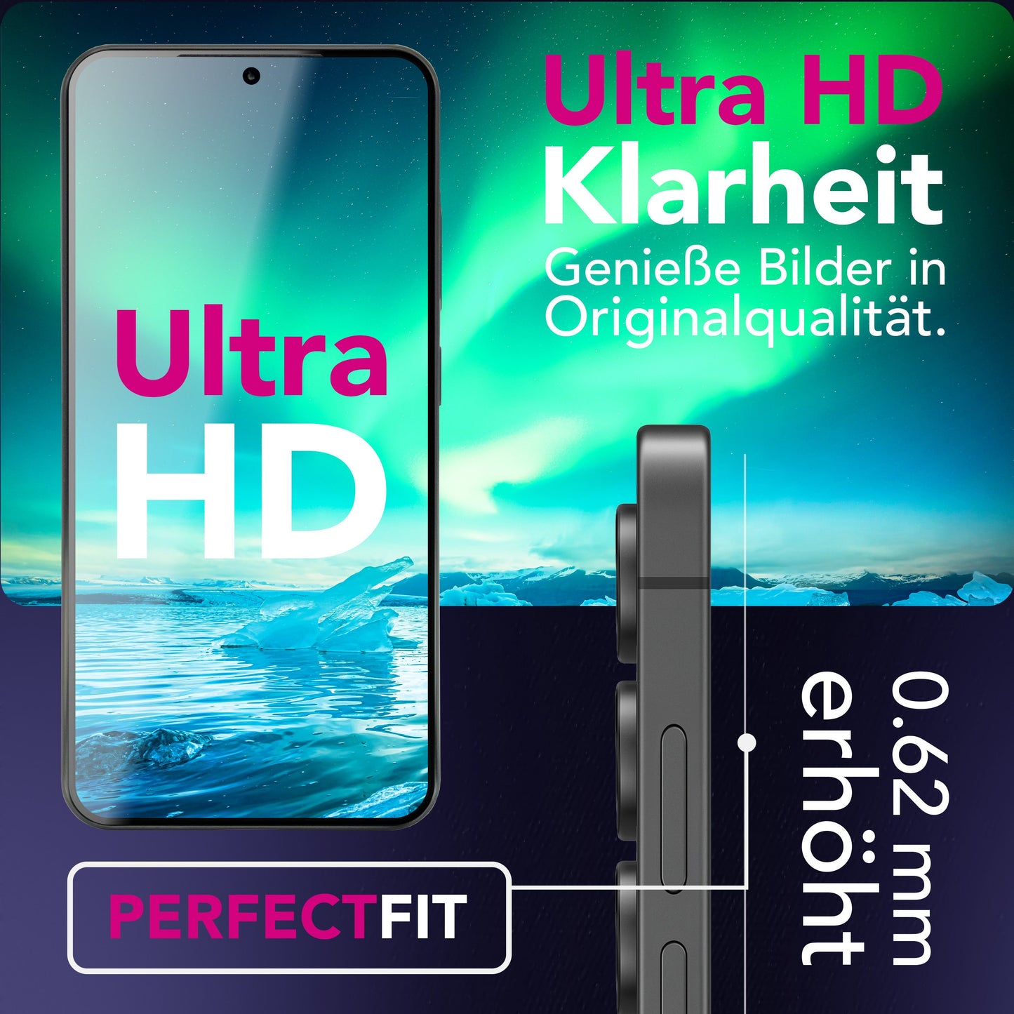 NALIA 2x Schutzglas für Samsung Galaxy S25 FE – Full-Screen Schutz 9H & Hüllenfreundlich – ARMORGLASSX (Display Glasfolie Transparent & 9H Härte) – Marke aus Berlin