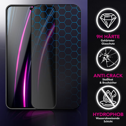 NALIA Blickschutzglas für Samsung Galaxy S25 FE – Härte 9H & Robust – ANTISPYX (Privacy Full-Cover) – Marke aus Berlin