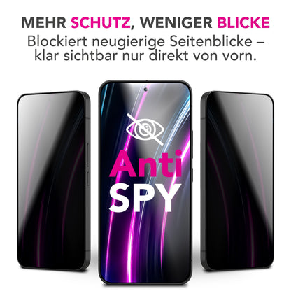 NALIA Blickschutzglas für Samsung Galaxy S25 FE – Härte 9H & Robust – ANTISPYX (Privacy Full-Cover) – Marke aus Berlin