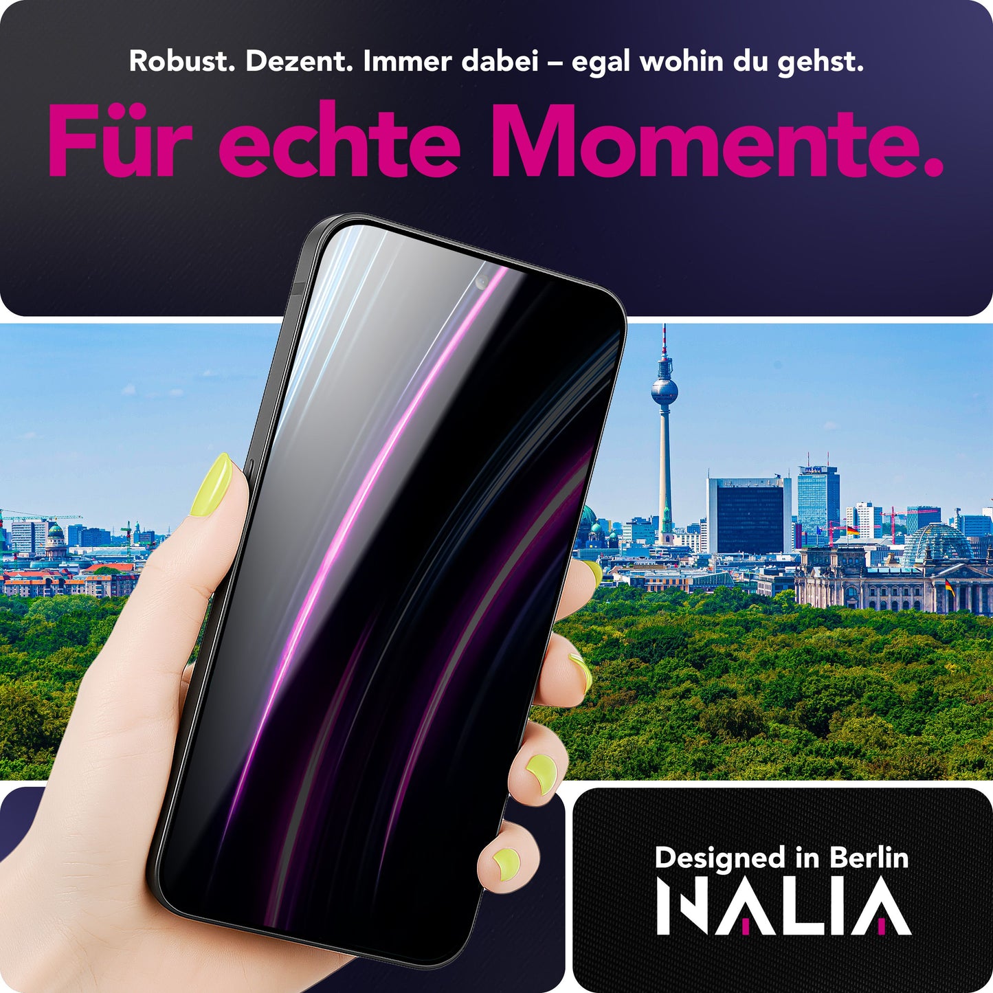 NALIA Blickschutzglas für Samsung Galaxy S25 FE – Härte 9H & Robust – ANTISPYX (Privacy Full-Cover) – Marke aus Berlin