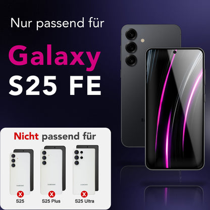 NALIA Blickschutzglas für Samsung Galaxy S25 FE – Härte 9H & Robust – ANTISPYX (Privacy Full-Cover) – Marke aus Berlin