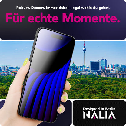NALIA ArmorGlassX passend für Apple iPhone 17 Glas (super klarer Displayschutz), 2x Schutzglas 9H gehärtet, Anti-Fingerprint, Robust, Hüllen-freundlich, Touch-sensitiv, Oleophob, schwarzer Rahmen