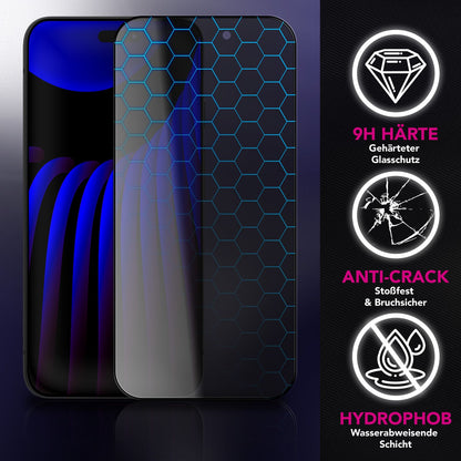 NALIA AntiSpyX passend für Apple iPhone 17 Glas (Diskreter Blickschutz), Privacy Schutzglas mit 9H Härte, Anti-Spy Sichtschutz gegen Seitenblicke, Kratz-Resistent, Screen Protector, Hüllen-freundlich