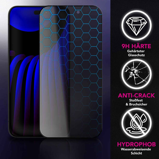 NALIA AntiSpyX passend für Apple iPhone 17 Glas (Diskreter Blickschutz), Privacy Schutzglas mit 9H Härte, Anti-Spy Sichtschutz gegen Seitenblicke, Kratz-Resistent, Screen Protector, Hüllen-freundlich