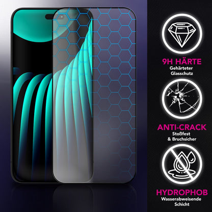 NALIA ArmorGlassX passend für Apple iPhone 17 Air Glas (super klarer Displayschutz), 2x Schutzglas 9H Härte, Robust, Splitterfrei, Case-friendly, Touch-sensitiv, Anti-Schlieren, schwarzer Rahmen