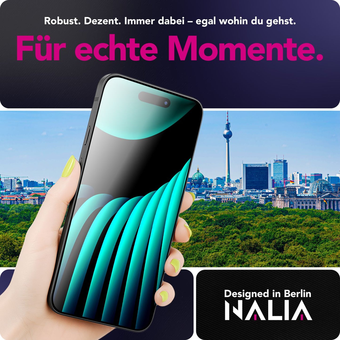 NALIA ArmorGlassX passend für Apple iPhone 17 Air Glas (super klarer Displayschutz), 2x Schutzglas 9H Härte, Robust, Splitterfrei, Case-friendly, Touch-sensitiv, Anti-Schlieren, schwarzer Rahmen