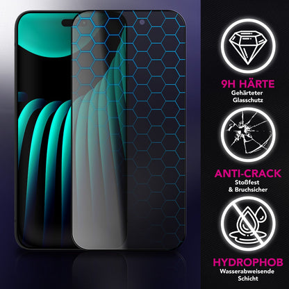 NALIA AntiSpyX passend für Apple iPhone 17 Air Glas (Diskreter Blickschutz), Privacy Schutzglas mit 9H Härte, Anti-Spy Technologie, Robust, Oleophob, Touch-optimiert, Blasenfrei, Hüllen-freundlich