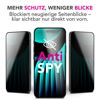 NALIA AntiSpyX passend für Apple iPhone 17 Air Glas (Diskreter Blickschutz), Privacy Schutzglas mit 9H Härte, Anti-Spy Technologie, Robust, Oleophob, Touch-optimiert, Blasenfrei, Hüllen-freundlich