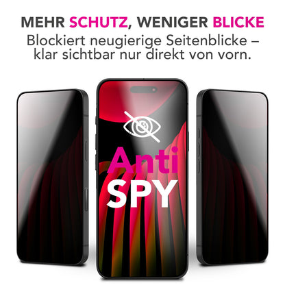 NALIA AntiSpyX passend für Apple iPhone 17 Pro Glas (Diskreter Blickschutz), Privacy Schutzglas mit 9H Härte, Anti-Spy Sichtschutz, Robust, Touch-sensitiv, Blasenfrei, Oleophob, Hüllen-freundlich