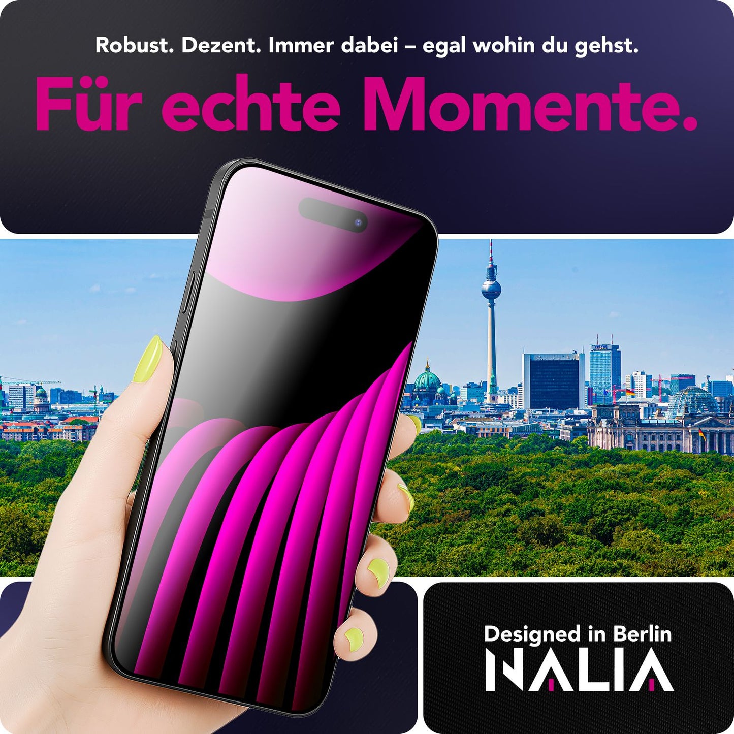 NALIA ArmorGlassX passend für Apple iPhone 17 Pro Max Glas (super klarer Displayschutz), 2x Schutzglas 9H gehärtet, Robust, Touch-optimiert, Hüllen-kompatibel, Anti-Fingerabdruck, schwarzer Rahmen