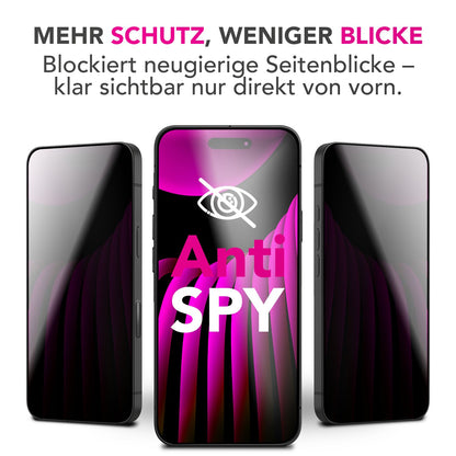 NALIA AntiSpyX passend für Apple iPhone 17 Pro Max Glas (Diskreter Blickschutz), Privacy Schutzglas mit 9H Härte, Anti-Spy Sichtschutz für Privatsphäre, Robust, Touch-sensitiv, Hüllen-freundlich