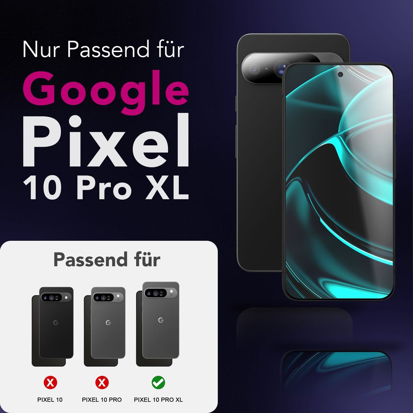NALIA 2x Schutzglas für Google Pixel 10 Pro XL – Full-Screen Schutz 9H & Hüllenfreundlich – ARMORGLASSX (Display Glasfolie Transparent & 9H Härte) – Marke aus Berlin