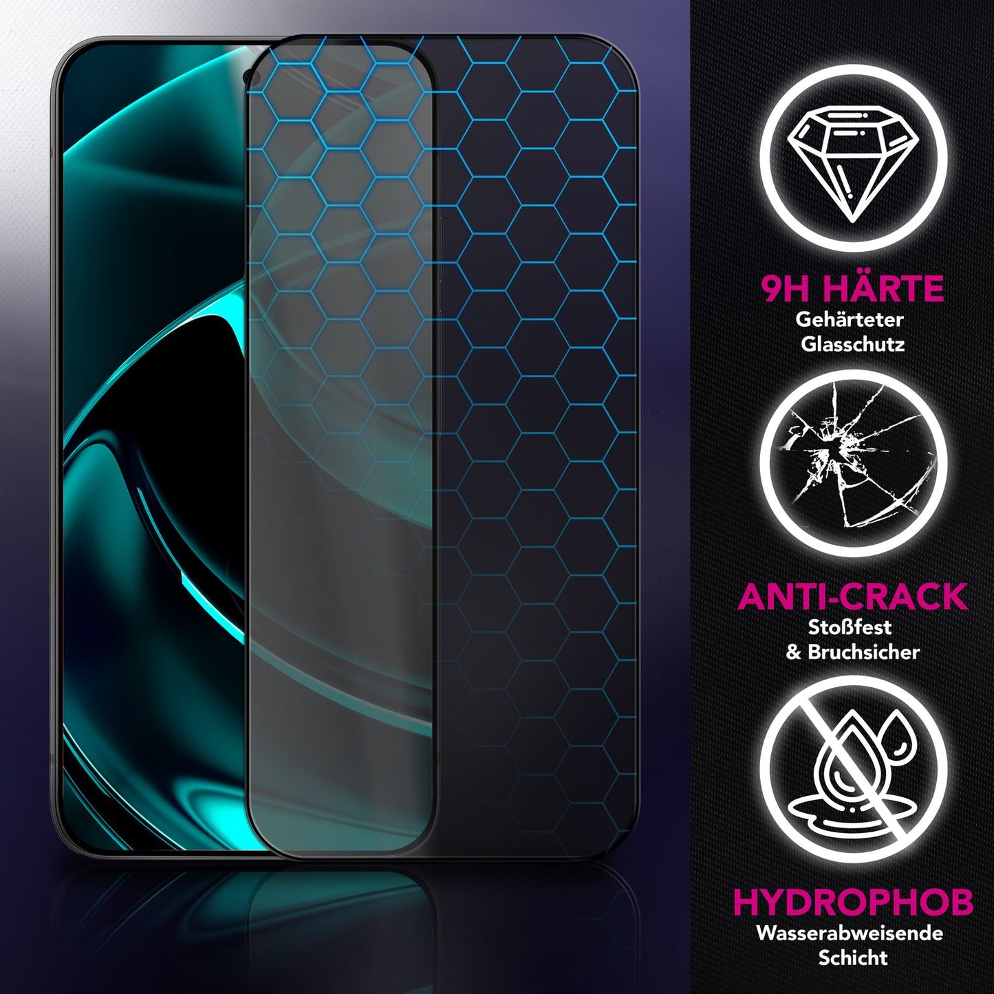 NALIA Blickschutzglas für Google Pixel 10 Pro XL – Härte 9H & Robust – ANTISPYX (Privacy Full-Cover) – Marke aus Berlin