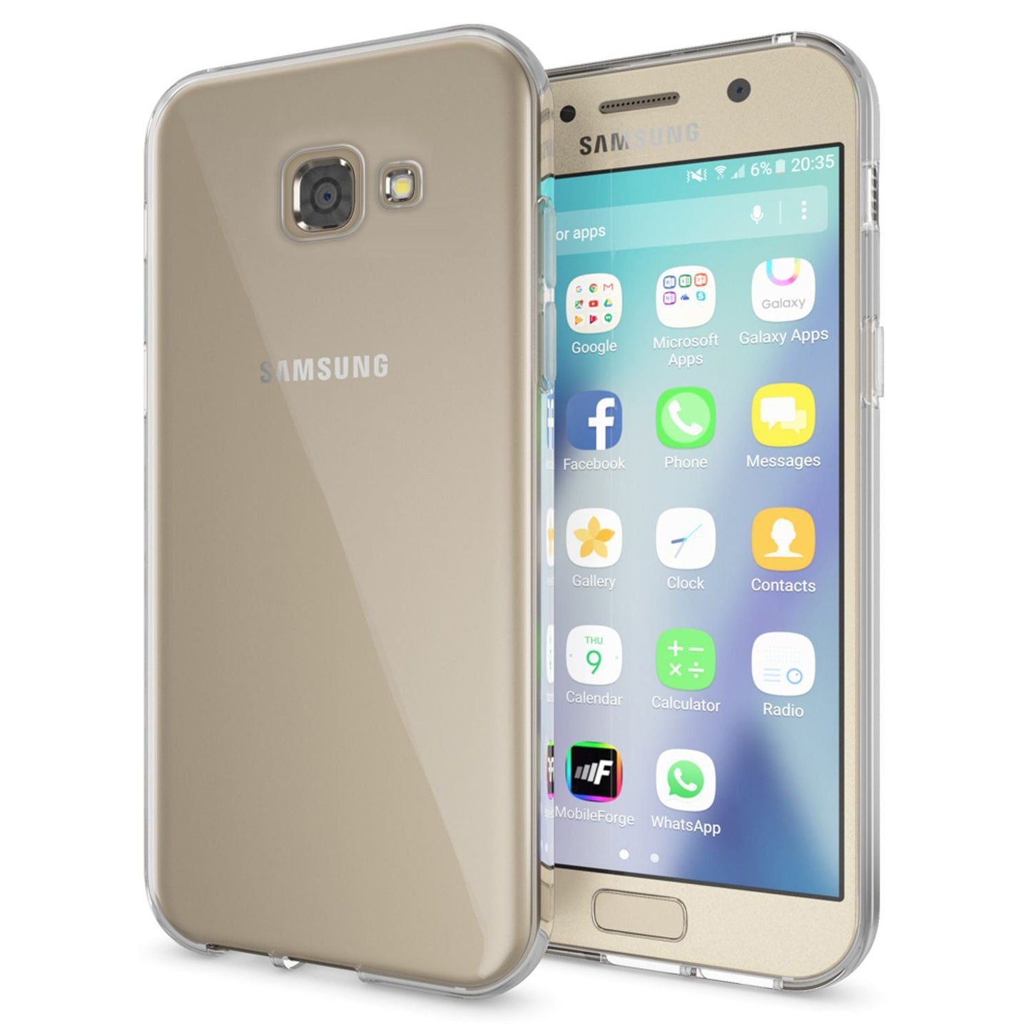NALIA Transparente Silikonhülle für Samsung Galaxy A5 (2017) – Anti-Gelb & Rutschfest – GLAZE (Handyhülle Kristallklar, Schlank & Stoßfest) – Marke aus Berlin
