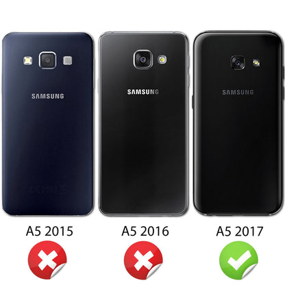NALIA Transparente Silikonhülle für Samsung Galaxy A5 (2017) – Anti-Gelb & Rutschfest – GLAZE (Handyhülle Kristallklar, Schlank & Stoßfest) – Marke aus Berlin