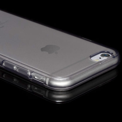 NALIA Handyhülle kompatibel mit iPhone 6 6S, Ultra-Slim Silikon Case Crystal Schutz-Hülle Dünn Durchsichtig, Handy-Tasche Telefon-Schale Back-Cover Skin Thin-Fit Smart-Phone Bumper - Grau Transparent