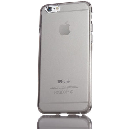 NALIA Handyhülle kompatibel mit iPhone 6 6S, Ultra-Slim Silikon Case Crystal Schutz-Hülle Dünn Durchsichtig, Handy-Tasche Telefon-Schale Back-Cover Skin Thin-Fit Smart-Phone Bumper - Grau Transparent