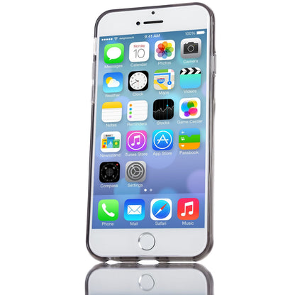 NALIA Handyhülle kompatibel mit iPhone 6 6S, Ultra-Slim Silikon Case Crystal Schutz-Hülle Dünn Durchsichtig, Handy-Tasche Telefon-Schale Back-Cover Skin Thin-Fit Smart-Phone Bumper - Grau Transparent
