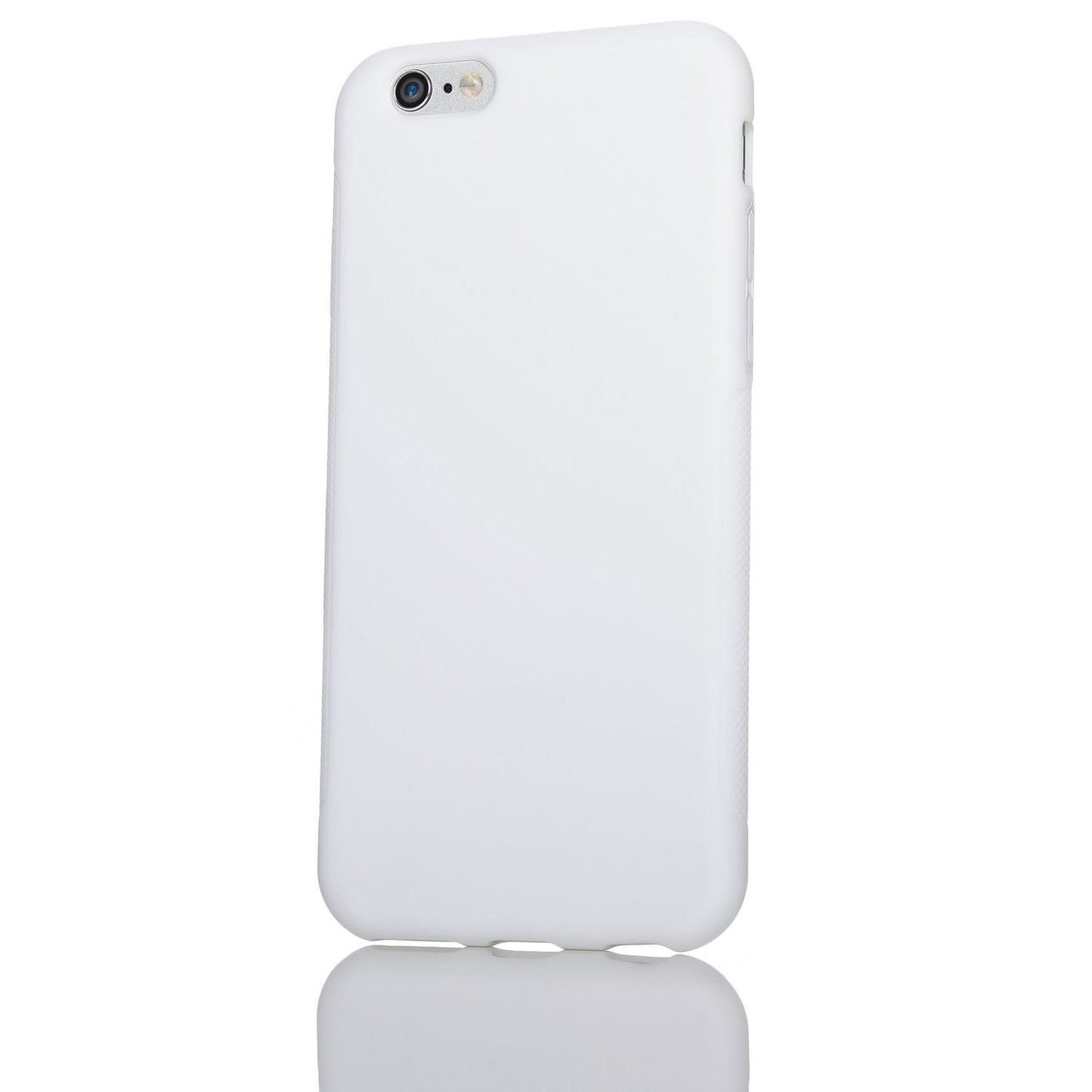 NALIA Handyhülle kompatibel mit iPhone 6 6S, Ultra-Slim Silikon Case Cover Gummihülle, Matte Anti-Rutsch Schutz-Hülle Dünn, Etui Handy-Tasche Telefon-Schale Thin Back-Cover Smart-Phone Bumper - Weiß