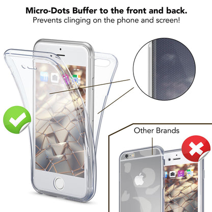 NALIA 360 Grad Handyhülle kompatibel mit iPhone 6 6S, Full Cover Vorne & Hinten Rundum Doppel-Schutz Schale, Dünnes Ganzkörper Case Silikon Etui, Transparente Display Schutz-Hülle & Rückseite - Grau
