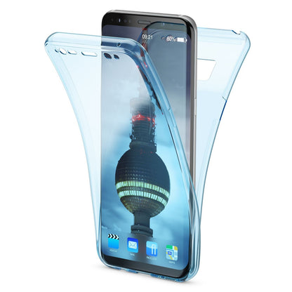 NALIA 360 Grad Hülle kompatibel mit Samsung Galaxy S8, Full Cover Rundum Doppel-Schutz Handyhülle, Dünnes Ganzkörper Silikon Case, Transparente Schutzhülle Vorne & Hinten Schale