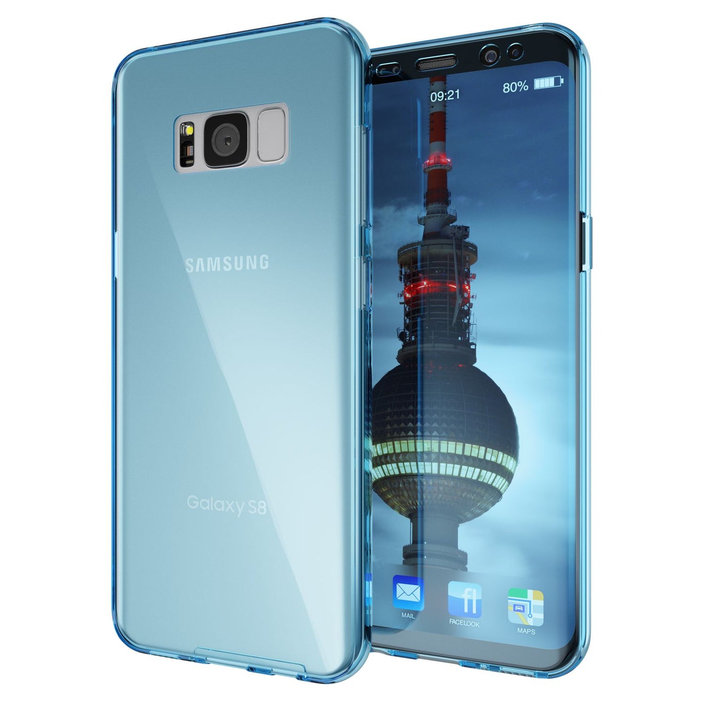 NALIA 360 Grad Hülle kompatibel mit Samsung Galaxy S8 Plus, Full Cover Rundum Doppel-Schutz Handyhülle Dünn, Ganzkörper Silikon Case Transparente Schutzhülle Vorne & Hinten Schale